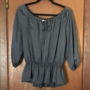 Grey off the shoulder